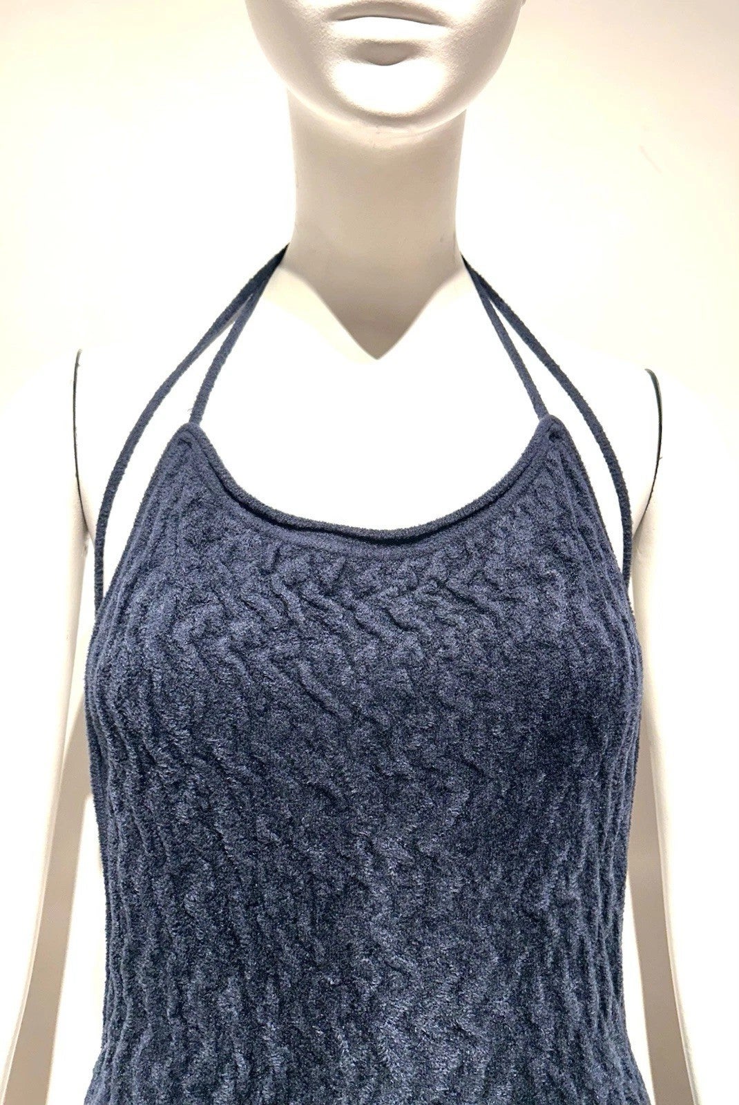 Dress / Jacquemus / AW2020 Runway Open Black Velvet Navy Stretchy Viscose Blend / 8, photo 4 of 5