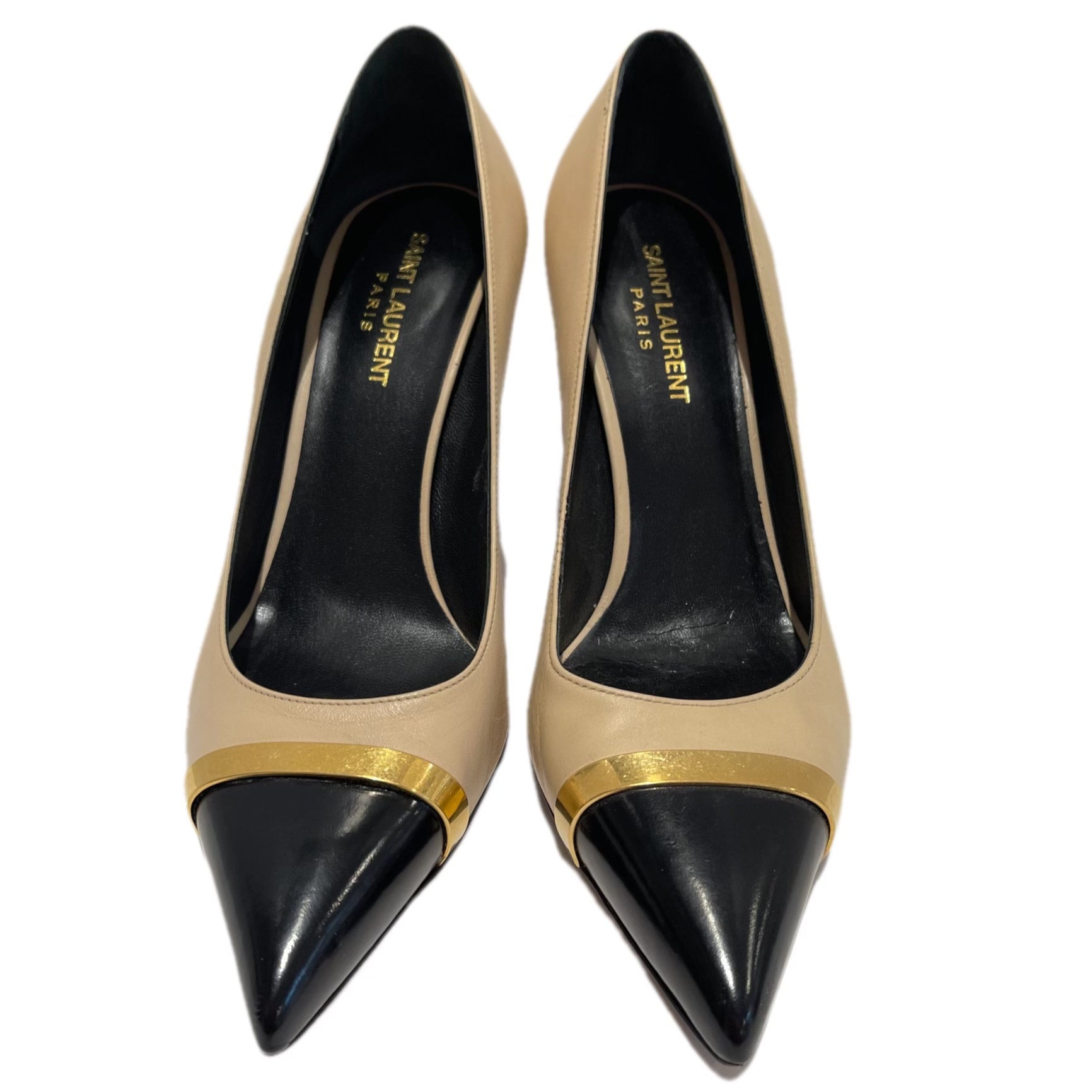 Saint laurent hotsell gold shoes