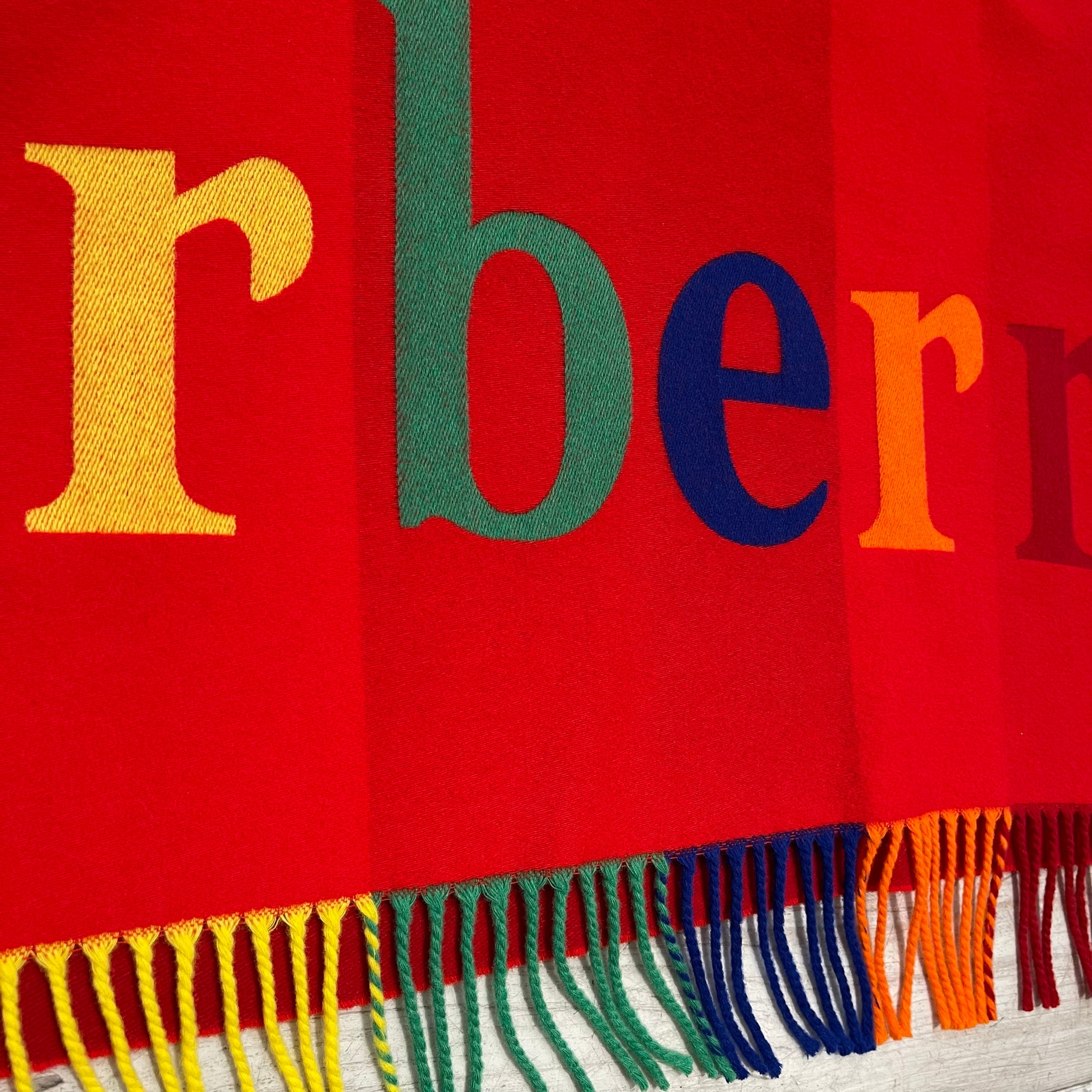Burberry 2018 rainbow fringed shawl Alexandra s